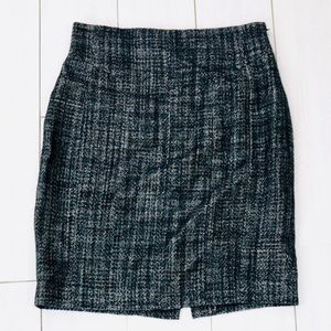 Navy Wool Blend Ann Taylor Skirt